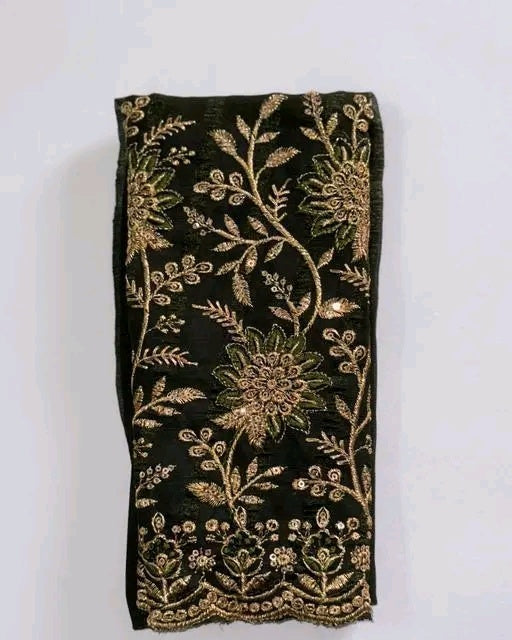 Chiffon Embroidery Saree - Violet view 2