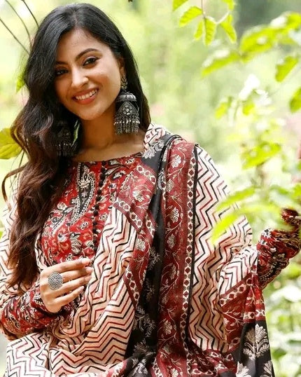 Rayon Anarkali Kurti Set - Close Up